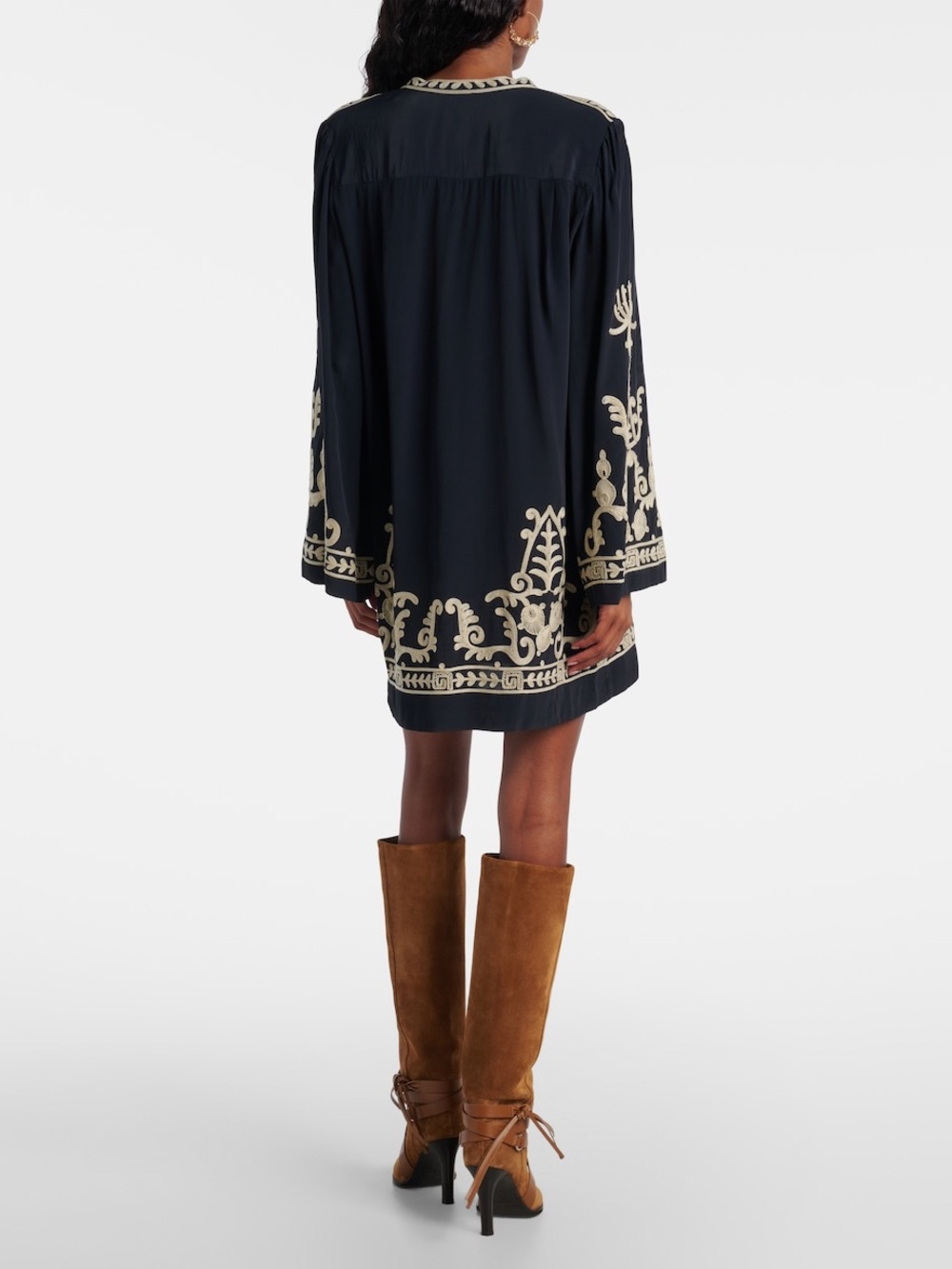 Isabel Marant Etoile Fadeli embroidered crepe tunic dress - Picture 2 of 12